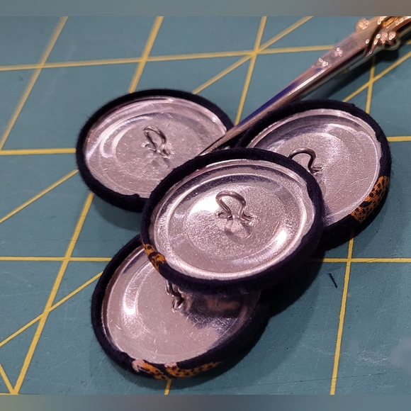 DIY Upcycle Cheetah Fabric Cover Shank Buttons - Picture 3 of 5